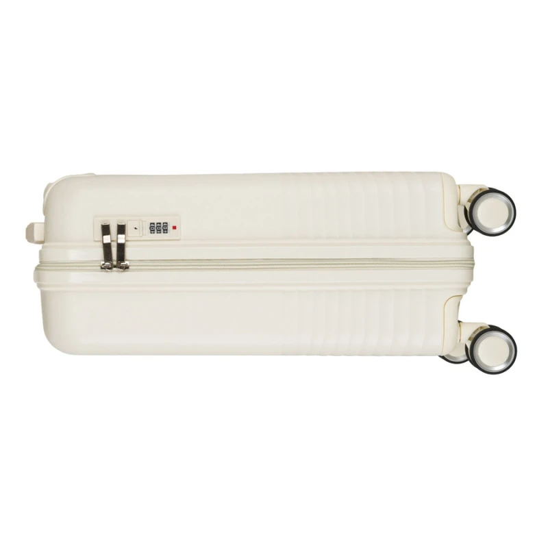 Mała kabinowa, beżowa walizka podróżna z teleskopowym uchwytem - Peterson