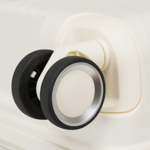 Mała kabinowa, beżowa walizka podróżna z teleskopowym uchwytem - Peterson