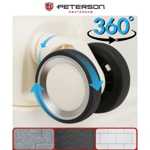 Mała kabinowa, beżowa walizka podróżna z teleskopowym uchwytem - Peterson