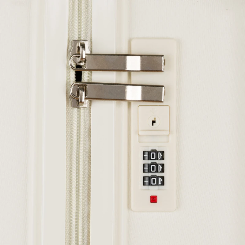 Mała kabinowa, beżowa walizka podróżna z teleskopowym uchwytem - Peterson