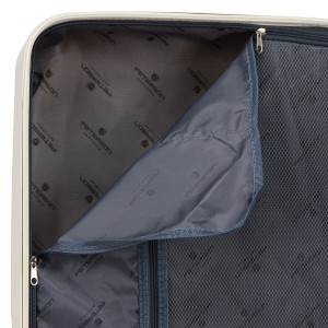 Mała kabinowa, beżowa walizka podróżna z teleskopowym uchwytem - Peterson