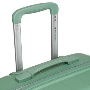 Duża podróżna walizka w zielonym kolorze z wodoodporną skorupą - Peterson