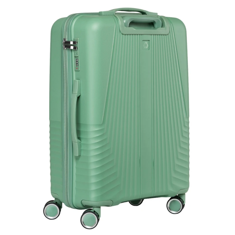 Zestaw walizek podróżnych Peterson z trwałego tworzywa ABS w zielonym kolorze