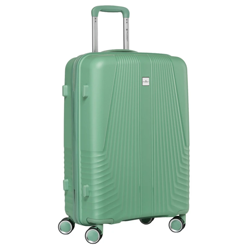 Zielony zestaw walizek podróżnych z tworzywa ABS - Peterson