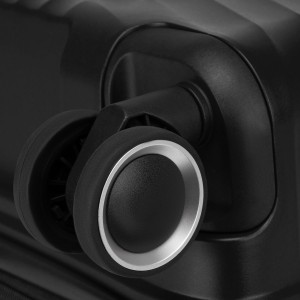 Zestaw podróżnych walizek  z tworzywa ABS w czarnym kolorze - Peterson