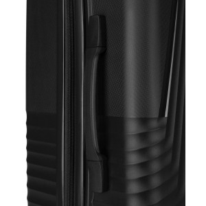 Zestaw podróżnych walizek  z tworzywa ABS w czarnym kolorze - Peterson