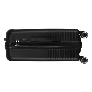 Zestaw podróżnych walizek  z tworzywa ABS w czarnym kolorze - Peterson