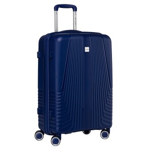 Zestaw walizek podróżnych z trwałego tworzywa ABS w granatowym kolorze – Peterson