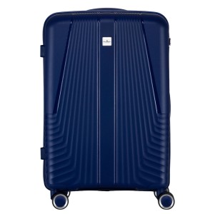 Zestaw walizek podróżnych z trwałego tworzywa ABS w granatowym kolorze – Peterson