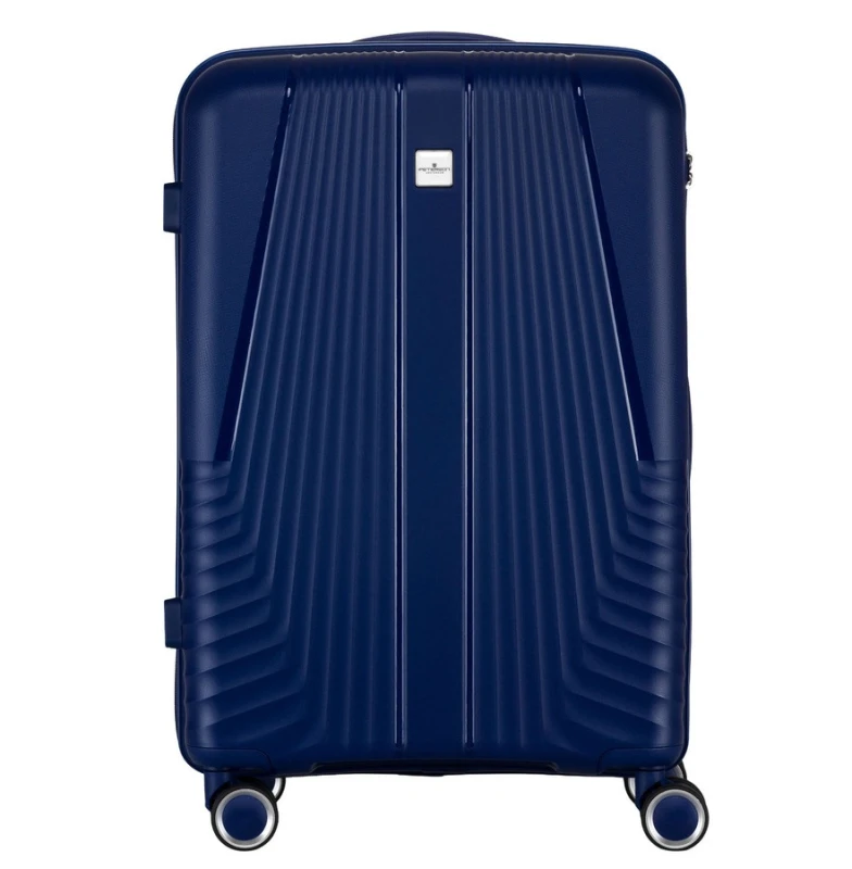 Zestaw walizek podróżnych z trwałego tworzywa ABS w granatowym kolorze – Peterson