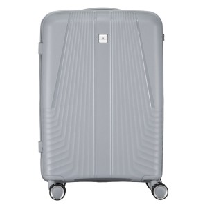 Zestaw walizek podróżnych Peterson z trwałego tworzywa ABS w eleganckim szarym kolorze