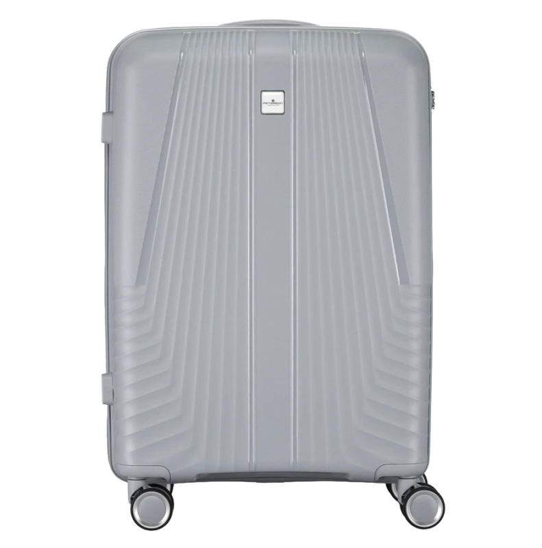 Zestaw walizek podróżnych Peterson z trwałego tworzywa ABS w eleganckim szarym kolorze