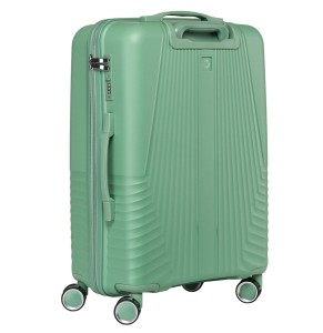 Duża podróżna walizka w zielonym kolorze z wodoodporną skorupą - Peterson