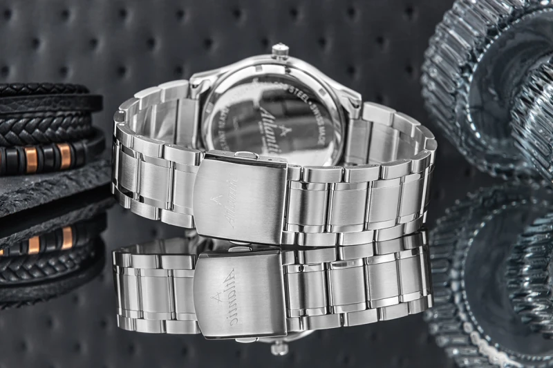 "Atlantic Seahunter 71365.41.51 stalowa bransoleta 22 mm, elegancka i trwała"