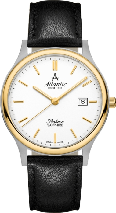 „zegarek męski Atlantic Seabase 60343.43.11 stalowa koperta 40 mm front”