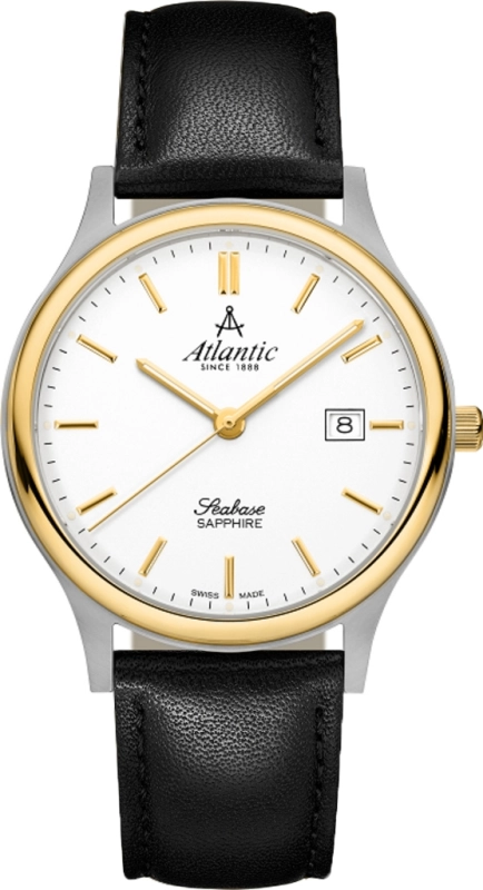 „zegarek męski Atlantic Seabase 60343.43.11 stalowa koperta 40 mm front”