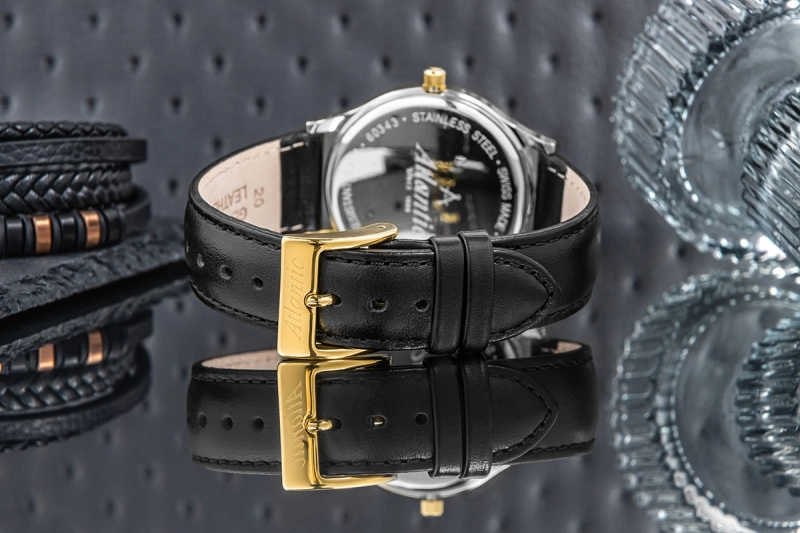 „Atlantic Seabase 60343.43.11 wodoszczelny 50 m stalowy pasek widok tyłu”