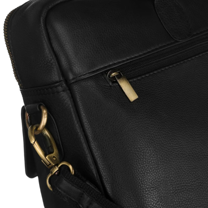 Tył torby Peterson – gładka powierzchnia i zewnętrzna kieszeń na suwak