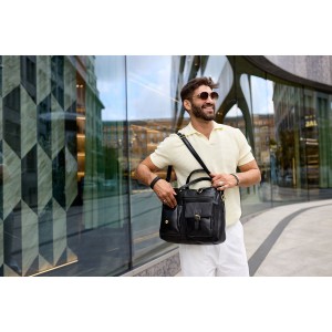 Torba męska Peterson z paskiem na ramię i solidnymi uchwytami