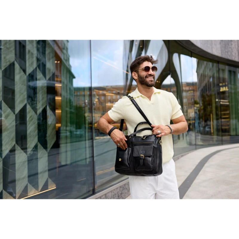 Torba męska Peterson z paskiem na ramię i solidnymi uchwytami