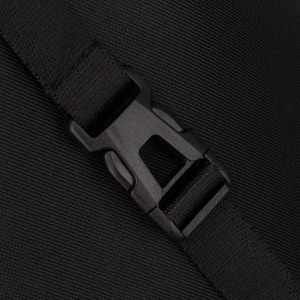 Pojemny plecak-worek z materiału syntetycznego w czarnym kolorze - Rovicky