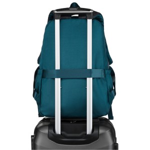 Pasek na walizkę – pokazuje możliwość przymocowania plecaka do rączki walizki.