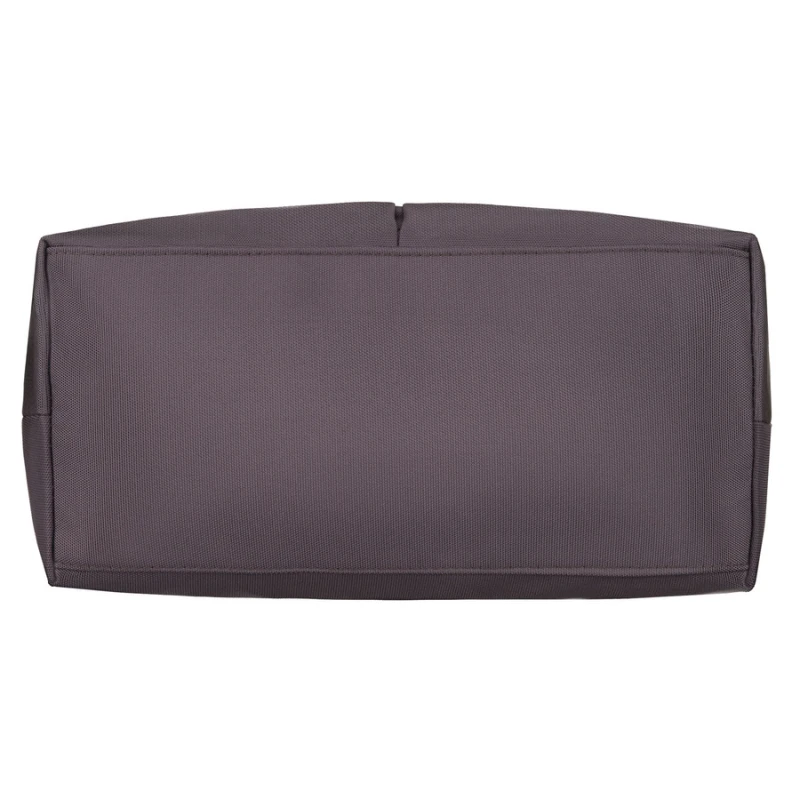 Jednokomorowa shopperka damska z poliestru w szarym kolorze wyposażona w dopinany, regulowany pasek - Peterson