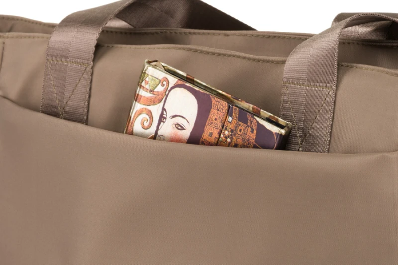 Torebka shopper z paskiem na ramię beżowa - Peterson