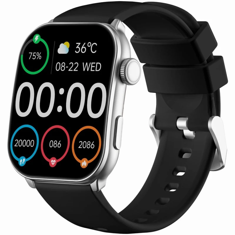 Smartwatch Damski GRAVITY GT28-9 Pasek + Bransoleta Czarno Srebrny