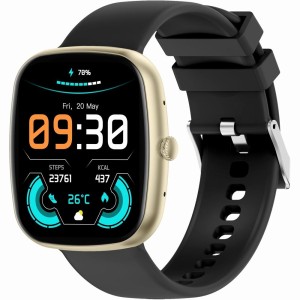 Smartwatch Damski GRAVITY GT18-7 Beżowy Pasek Silikonowy + Czarny Pasek