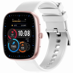 Smartwatch Damski GRAVITY GT18-2 Różowy Pasek Silikonowy + Biały Pasek