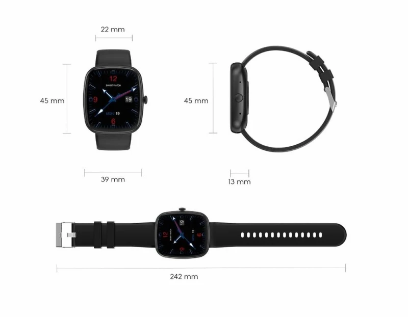 Smartwatch Damski GRAVITY GT18-1 Różowy Pasek Silikonowy + Czarny Pasek