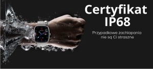 Smartwatch Damski GRAVITY GT18-1 Różowy Pasek Silikonowy + Czarny Pasek