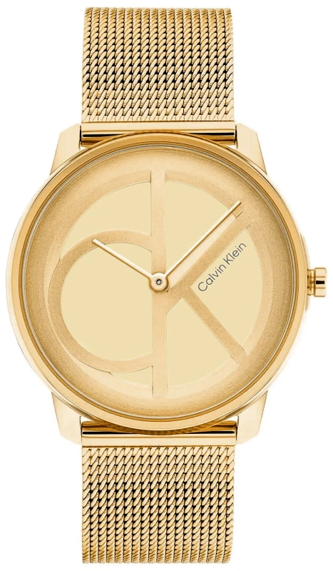 Damski zegarek CALVIN KLEIN Iconic Mesh 25200034 w kolorze złotym