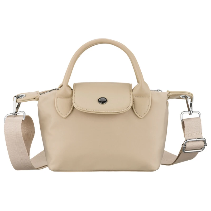 Listonoszka damska z poliestru w kolorze ecru, jednokomorowa i zamykana magnesem - Peterson