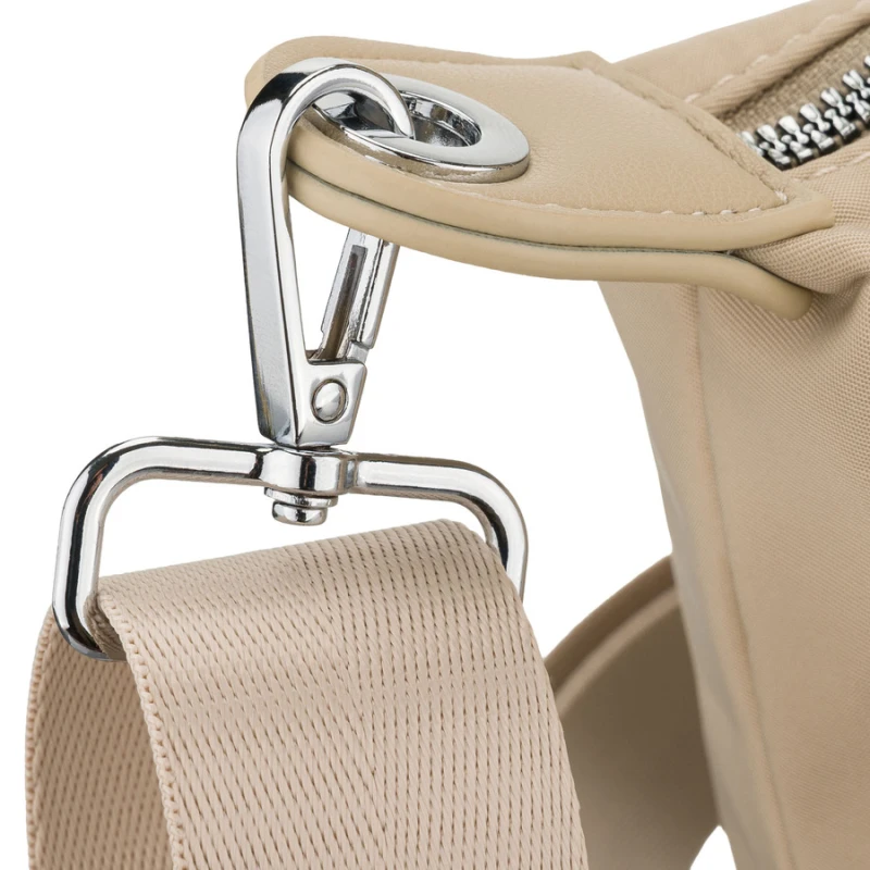 Listonoszka damska z poliestru w kolorze ecru, jednokomorowa i zamykana magnesem - Peterson