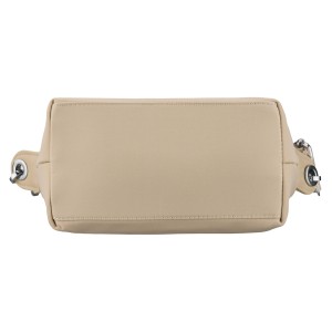 Listonoszka damska z poliestru w kolorze ecru, jednokomorowa i zamykana magnesem - Peterson