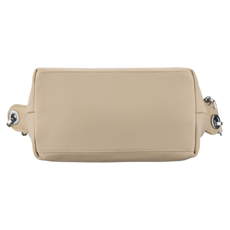 Listonoszka damska z poliestru w kolorze ecru, jednokomorowa i zamykana magnesem - Peterson