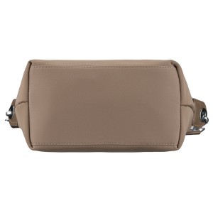 Listonoszka damska z poliestru w beżowym kolorze, jednokomorowa i zamykana magnesem - Peterson