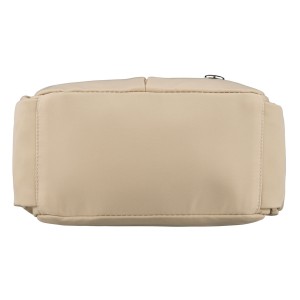 Miejska llistonoszka damska z poliestru w kolorze ecru zamykana suwakiem - Peterson