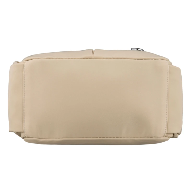 Miejska llistonoszka damska z poliestru w kolorze ecru zamykana suwakiem - Peterson