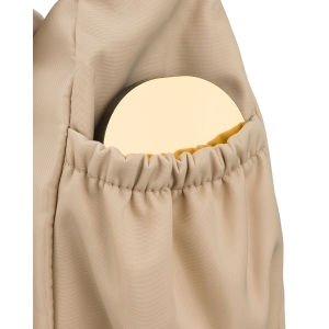 Torebka damska z poliestru w beżowym kolorze, dwukomorowa - Peterson