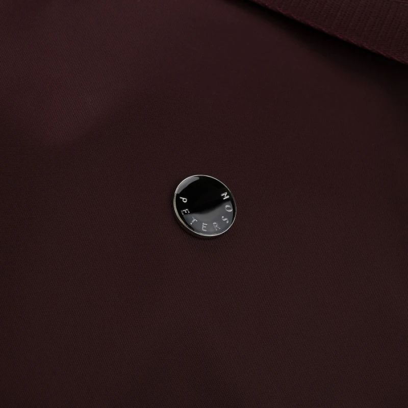 Duża, bordowa torebka damska z poliestru, mieszcząca format A4 - Peterson