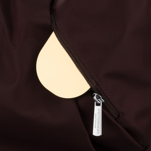 Duża, bordowa torebka damska z poliestru, mieszcząca format A4 - Peterson