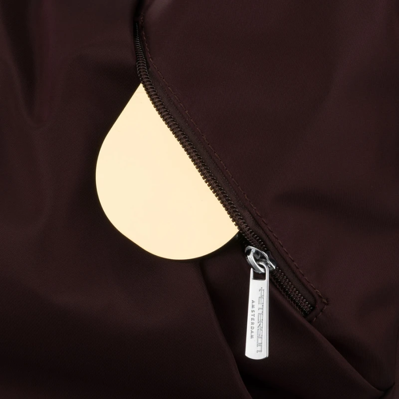 Duża, bordowa torebka damska z poliestru, mieszcząca format A4 - Peterson