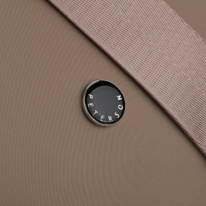 Ciemnobeżowa listonoszka damska z poliestru, jednokomorowa z zewnętrzną kieszonką - Peterson