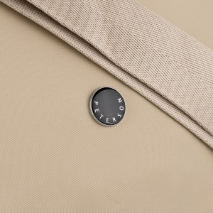 Listonoszka damska z poliestru w kolorze beżowym, jednokomorowa z zewnętrzną kieszonką - Peterson