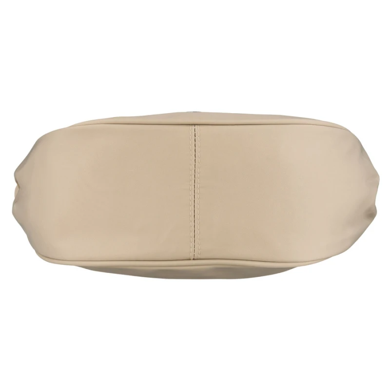 Listonoszka damska z poliestru w kolorze beżowym, jednokomorowa z zewnętrzną kieszonką - Peterson