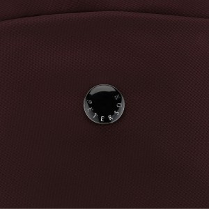 Bordowy, miejski plecak damski wykonany z poliestru - Peterson