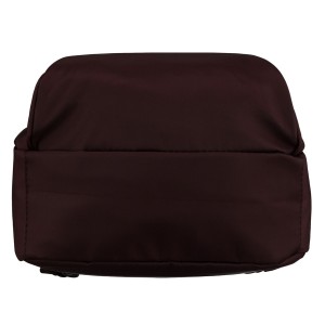 Bordowy, miejski plecak damski wykonany z poliestru - Peterson